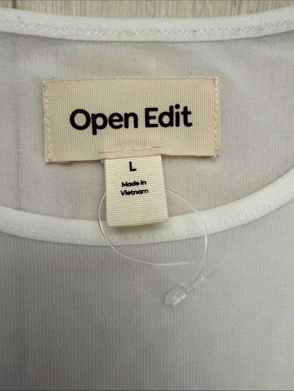Open Edit Sheer Short Sleeve White Crop Tee - Picture 2 of 8